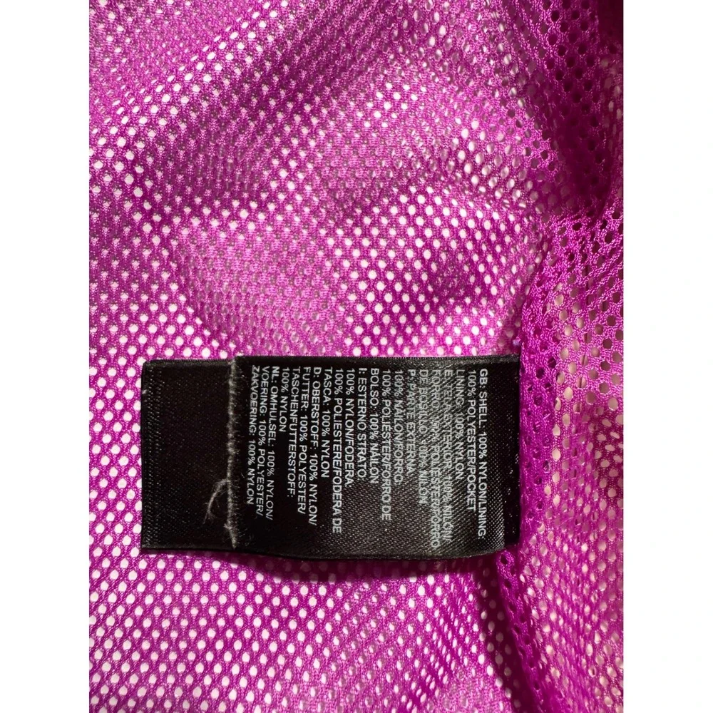 The North Face Windbreaker Jacket Girls Medium 10/12 Purple Blue Hooded Lined